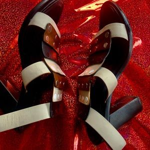 NWOT RAG AND BONE LEATHER HEEL HIGH  SANDALS